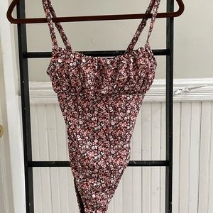 Refudge Swimwear floral one piece bathing suit.
